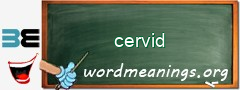 WordMeaning blackboard for cervid